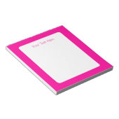 ペルシャバラ無地の深いピンク ノートパッド (アングル)