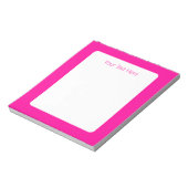 ペルシャバラ無地の深いピンク ノートパッド (回転)