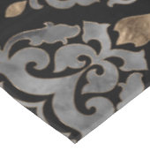 ペルシャパターン-水彩画の黒および金ゴールド テーブルクロス (アングル)