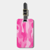 ペルシャピンクモノカラー迷彩柄 ラゲッジタグ (正面縦)