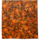 ペルシャフ・フリティラリー・パッション・オレンジ・ブラウン・バタフライ シャワーカーテン (正面)