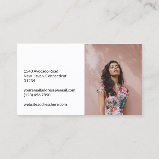 ペルシャプラムのロゴQRコードフォトソーシャルメディア 名刺 (裏面)