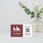 ペルシャプラムのロゴQRコードフォトソーシャルメディア 名刺 (スタンド正面)