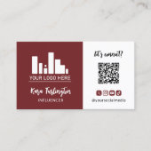 ペルシャプラムのロゴQRコードフォトソーシャルメディア 名刺 (正面)