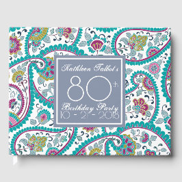 ペルシャボテペイズリー80thバースデーパーティーゲストB ゲストブック