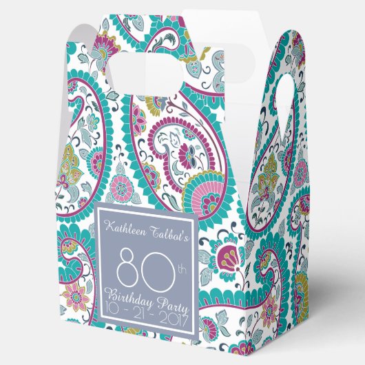 ペルシャボテペイズリー80th誕生日ありがとうF B フェイバーボックス (オープン)