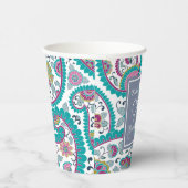 ペルシャボテペイズリー90thバースデーパーティー紙C 紙コップ (右)