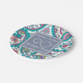 ペルシャボテペイズリー90thバースデーパーティー紙P ペーパープレート (アングル)