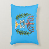 ペルシャマゲンデヴィッド（ユダヤ教）メノラー アクセントクッション (正面(垂直))