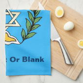 ペルシャマゲンデヴィッド(ユダヤ教)メノラー キッチンタオル (四つ折り)