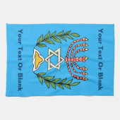 ペルシャマゲンデヴィッド(ユダヤ教)メノラー キッチンタオル (横)