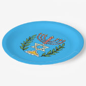 ペルシャマゲンデヴィッド（ユダヤ教）メノラー ペーパープレート (アングル)