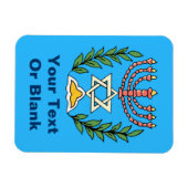 ペルシャマゲンデヴィッド(ユダヤ教)メノラー マグネット (横)