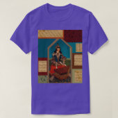 ペルシャミュージシャンと書道の圧縮フード付きスウェットシャツ Tシャツ (デザイン正面)