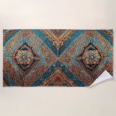 ペルシャモダン美しい古柄コレクション ビーチタオル (正面)