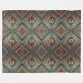 ペルシャモダン美しい古柄コレクション フリースブランケット (正面(横))