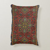 ペルシャラグカーペットレッドブルークラシック アクセントクッション (裏面(縦))