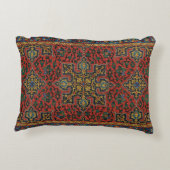 ペルシャラグカーペットレッドブルークラシック アクセントクッション (裏面)