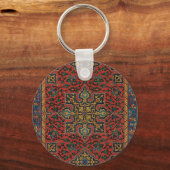 ペルシャラグカーペットレッドブルークラシック キーホルダー (裏面)