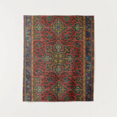 ペルシャラグカーペットレッドブルークラシック タペストリー (正面)