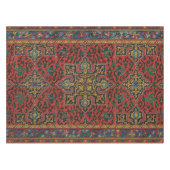 ペルシャラグカーペットレッドブルークラシック テーブルクロス (正面(横))