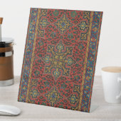 ペルシャラグカーペットレッドブルークラシック 台座サイン (インサイチュ)