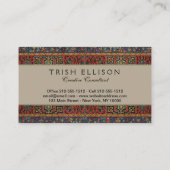 ペルシャラグカーペットレッドブルークラシック 名刺 (裏面)