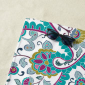 ペルシャ人のBotehのペイズリーパターンモノグラムのビーチタオル ビーチタオル (インサイチュ)