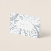 ペルシャ人のBotehのペイズリーパターン悔やみや弔慰は感謝していしています 箔カード (正面)