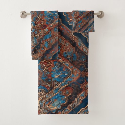 ペルシャ人気がある美しい古柄コレクション バスタオルセット (インサイチュ)