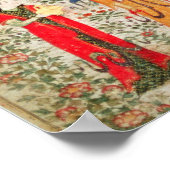 ペルシャ庭園、15世紀(紙付き) ポスター (角)