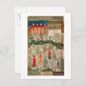 ペルシャ庭園、15世紀(紙付き) ポストカード (正面/裏面)