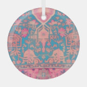 ペルシャ柄のガラスの装飾 ガラスオーナメント (正面)