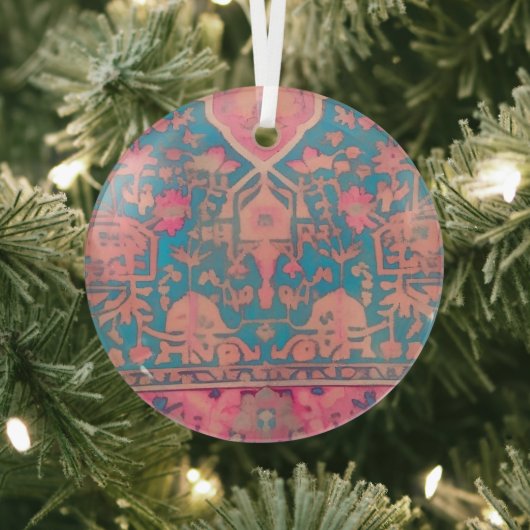 ペルシャ柄のガラスの装飾 ガラスオーナメント (インサイチュ)