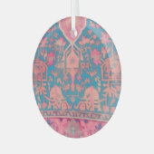 ペルシャ柄のガラスの装飾 ガラスオーナメント (正面左)