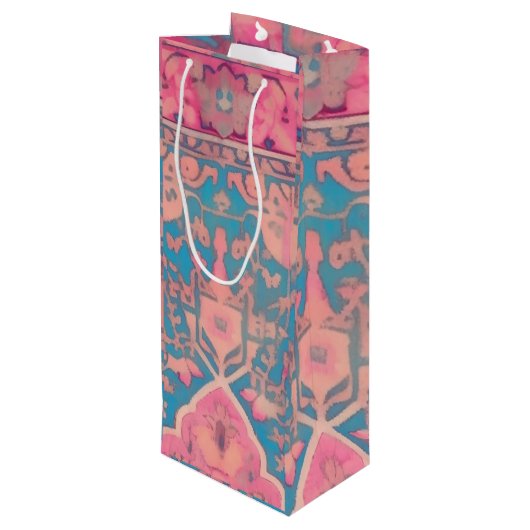 ペルシャ柄の抱き枕 ワインギフトバッグ (裏面アングル)