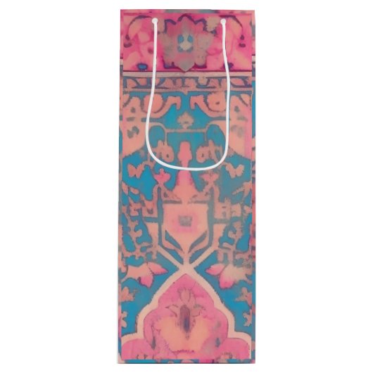 ペルシャ柄の抱き枕 ワインギフトバッグ (正面)