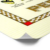 ペルシャ湾岸戦争地図のポスター ポスター (角)