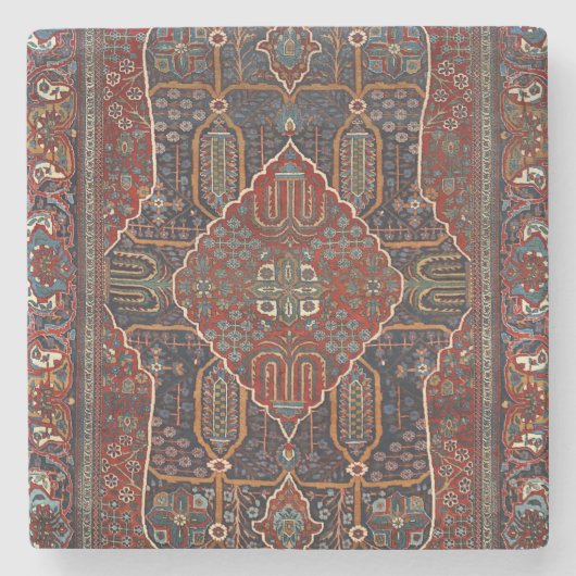 ペルシャ焦げオレンジさび赤 ストーンコースター (正面)