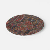 ペルシャ焦げオレンジさび赤 ペーパープレート (アングル)