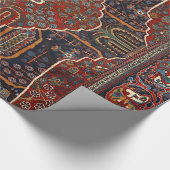 ペルシャ焦げオレンジさび赤 ラッピングペーパー (角)