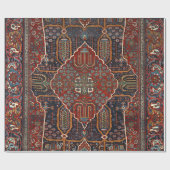 ペルシャ焦げオレンジさび赤 ラッピングペーパー (フラット)