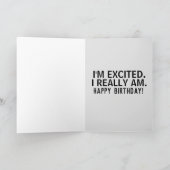 ペルシャ猫おもしろい誕生日カード カード (内部)