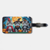 ペルシャ猫かぼちゃハロウィンおもしろい ラゲッジタグ (裏面横)
