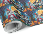 ペルシャ猫かぼちゃハロウィンおもしろい ラッピングペーパー (ロールコーナー)