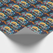 ペルシャ猫かぼちゃハロウィンおもしろい ラッピングペーパー (角)