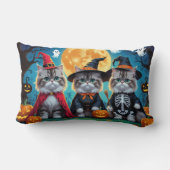 ペルシャ猫かぼちゃハロウィンおもしろい ランバークッション (裏面)