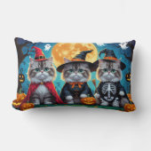 ペルシャ猫かぼちゃハロウィンおもしろい ランバークッション (正面)
