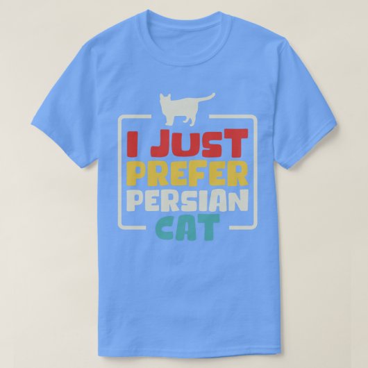 ペルシャ猫が好きなだけ Tシャツ (デザイン正面)