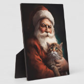ペルシャ猫とサンタクロースのクリスマス フォトプラーク (側面)